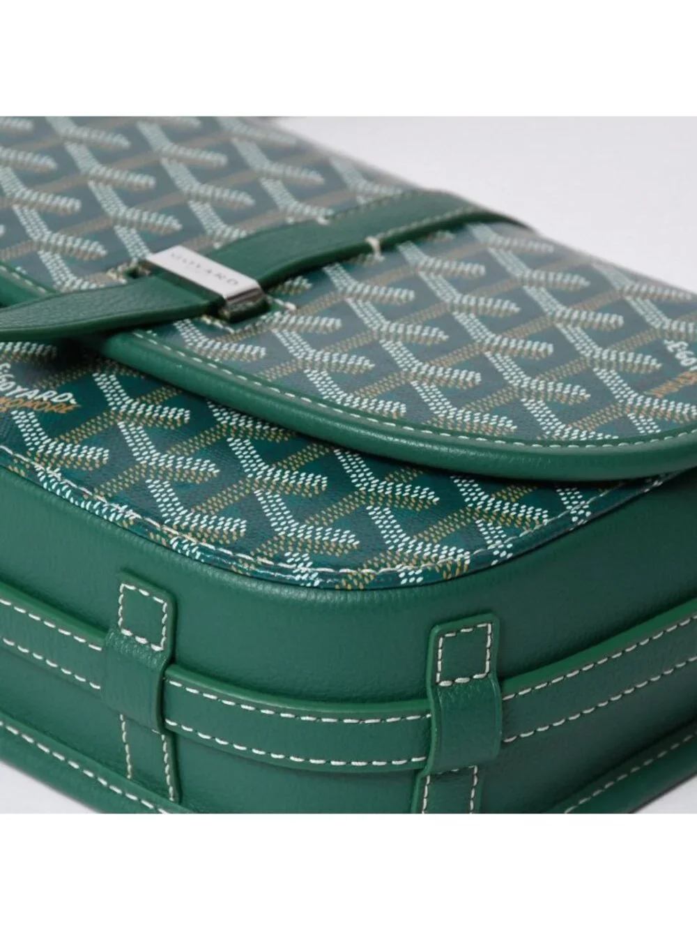Goyard Cup Vert PM Shoulder Bag Green Silver
